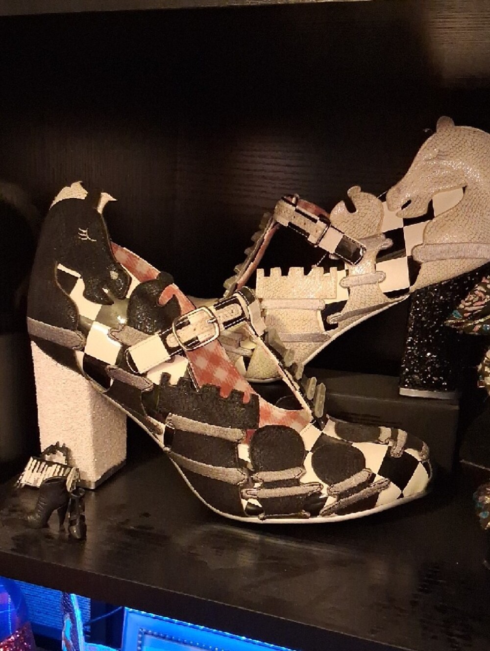 NEW Irregular Choice CHESS Heels And Bag, Size 42, Size 10.5 - Picture 2 of 8